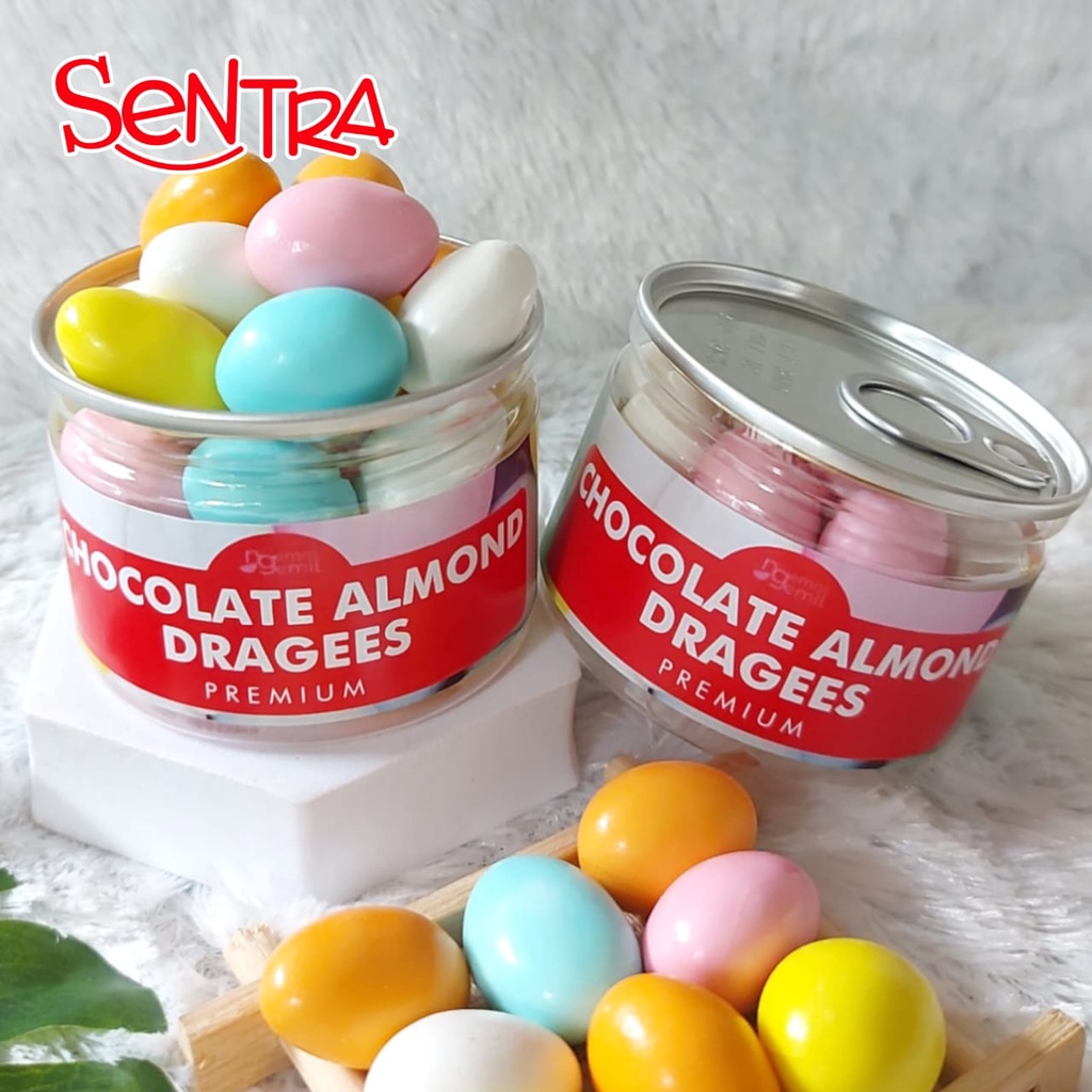 

Chocolate Almond Dragees || Cokelat Turki Isi Kacang Almond Premium Kemasan PET CAN