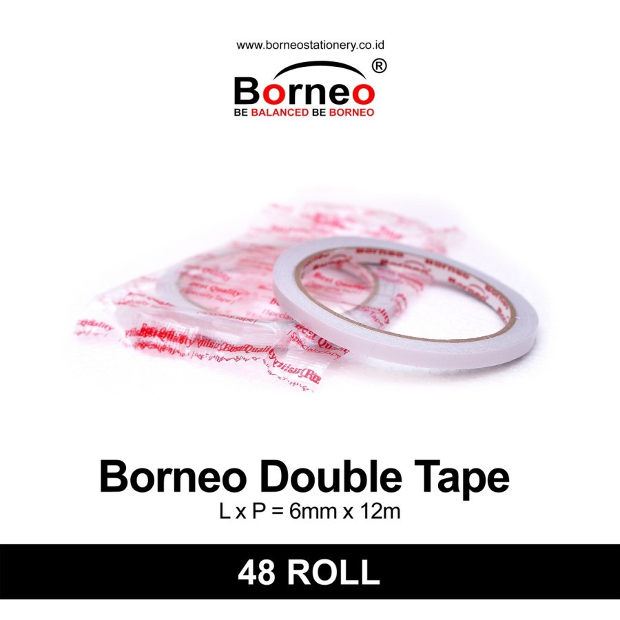 Double Tape Borneo Core Merah 6mmx12m