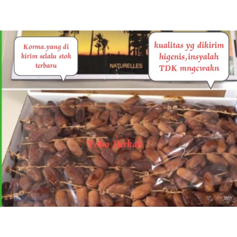kurma Tunis tangkai Palm'fruit 100% asli original kemasan selalu terbaru