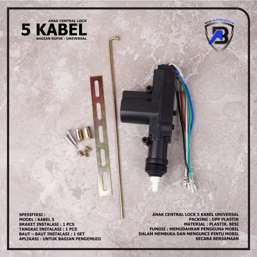 ANAK CENTRAL LOCK 5 KABEL CENTRAL LOCK PINTU MOBIL UNIVERSAL