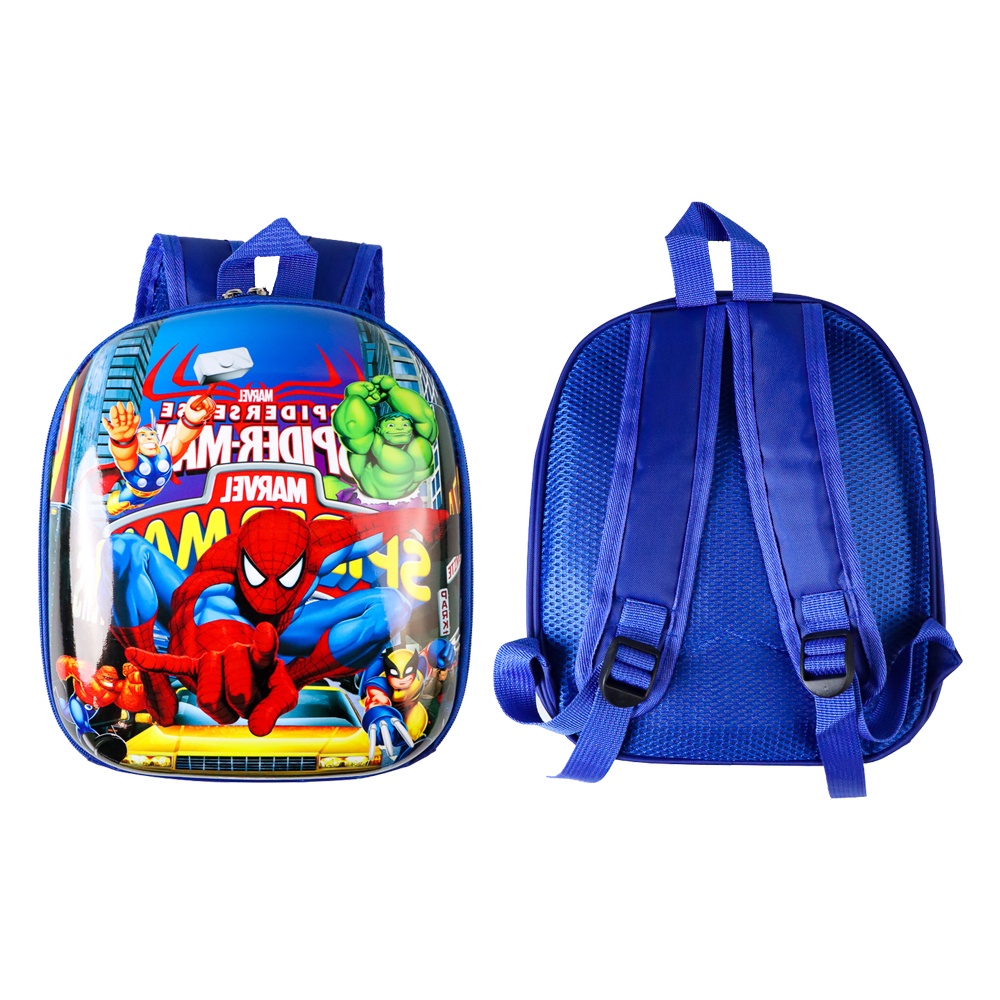 Tas Ransel Anak Sekolah Backpack Karakter Kartun Superhero Spiderman - Blue