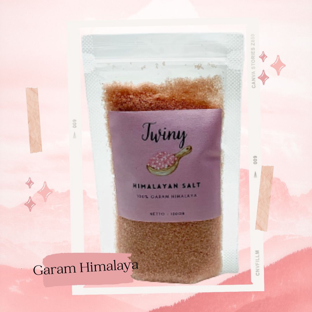 

Garam himalaya kesehatan Twiny 100gram Himalayan salt Pink salt