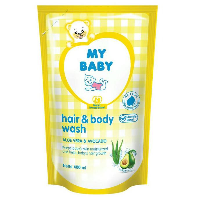 MY BABY HAIR BODY WASH ALOE VERA &amp; AVOCADO (REFIL) 400 ML