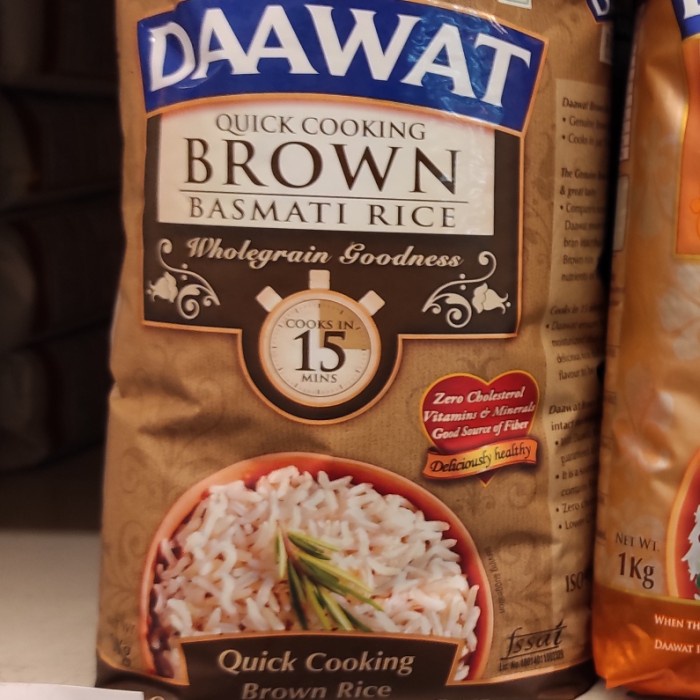 

daawat brown basmati rice bag 1 kg