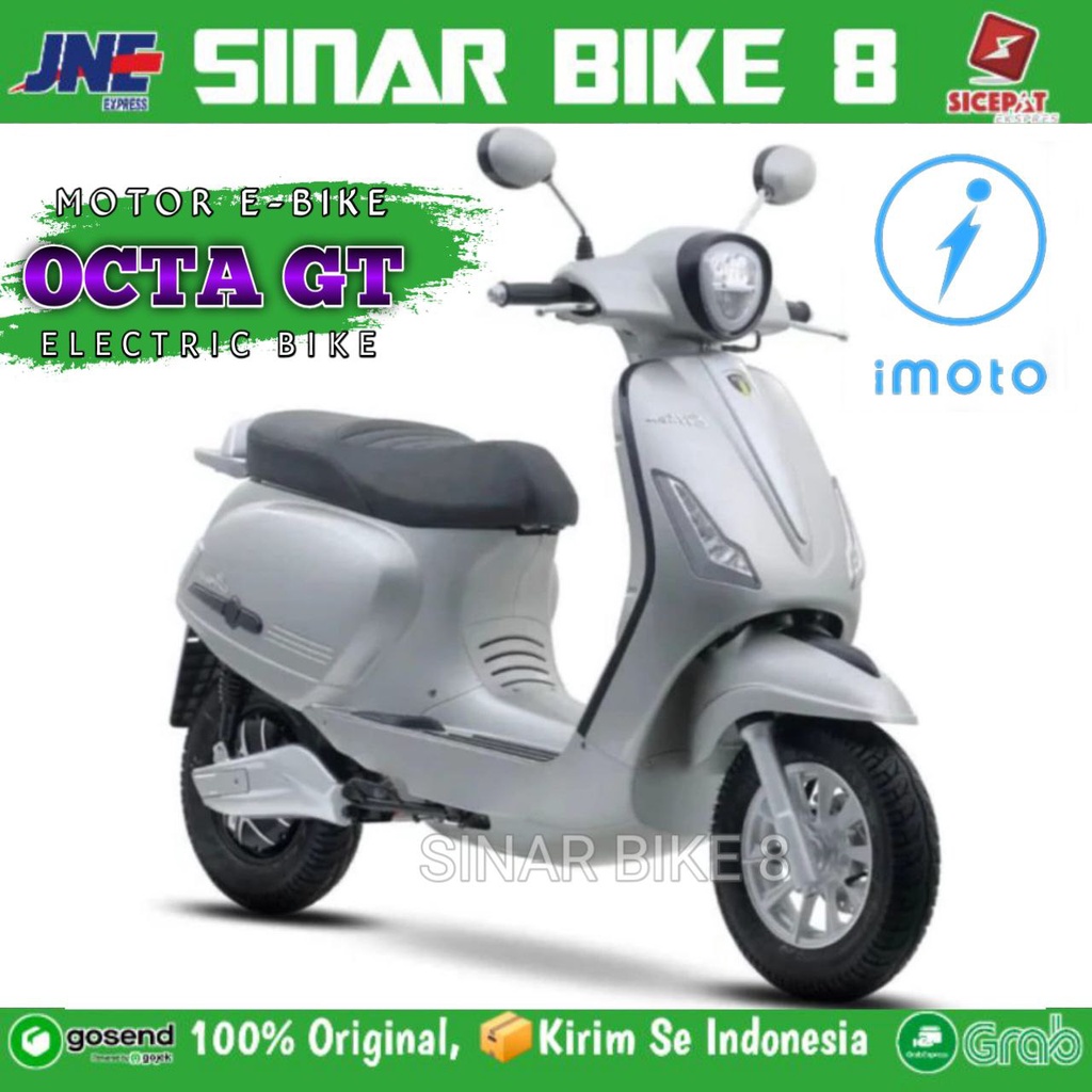 Sepeda Motor Listrik OCTA GT NEW E-BIKE Baterai Lithium Sudah OTR (On The Road)
