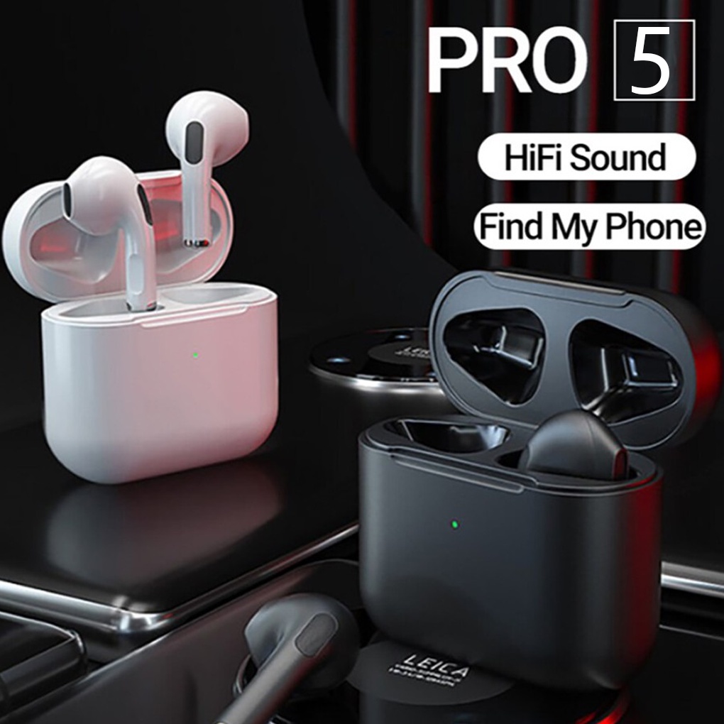 Earphone Pro5 TWS Airdods Nirkabel Bluetooth, Headphone Earbud InPods