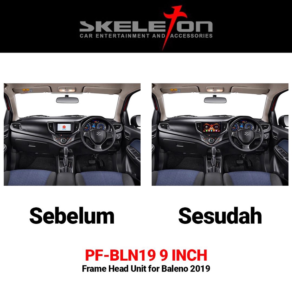 FRAME HEAD UNIT ANDROID 9 INCH SKELETON FOR SUZUKI BALENO19UP