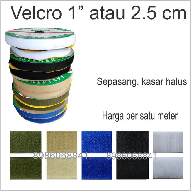 Perekat Velcro Magic Tape Kretekan 1&quot; atau 2.5cm permeter