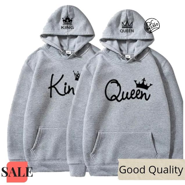 SALE Sweater Hoodie Couple King-Queen laki-laki dewasa/sweater Hoodie Couple King-Queen wanita Dewas