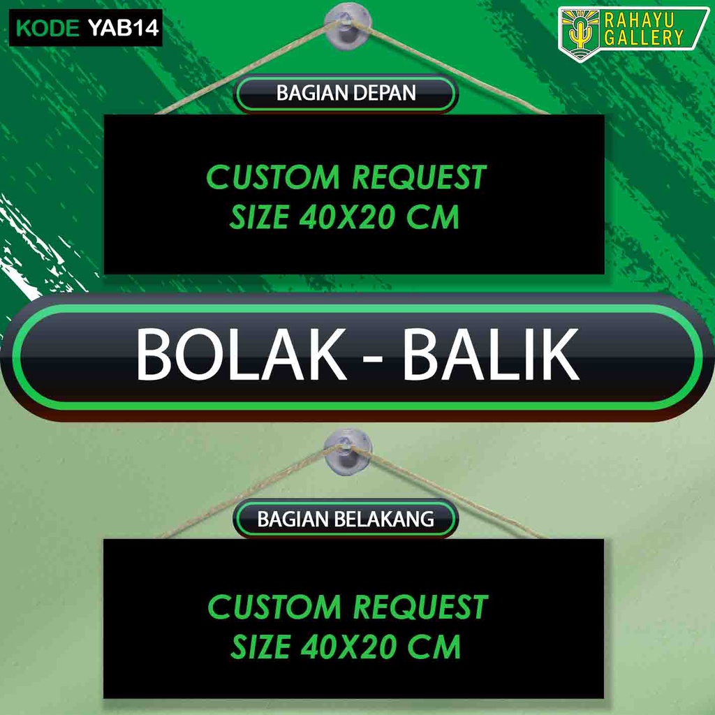 CUSTOM SIZE HIASAN DINDING SIGN BOARD FOTO / GAMBAR MDF YAB14