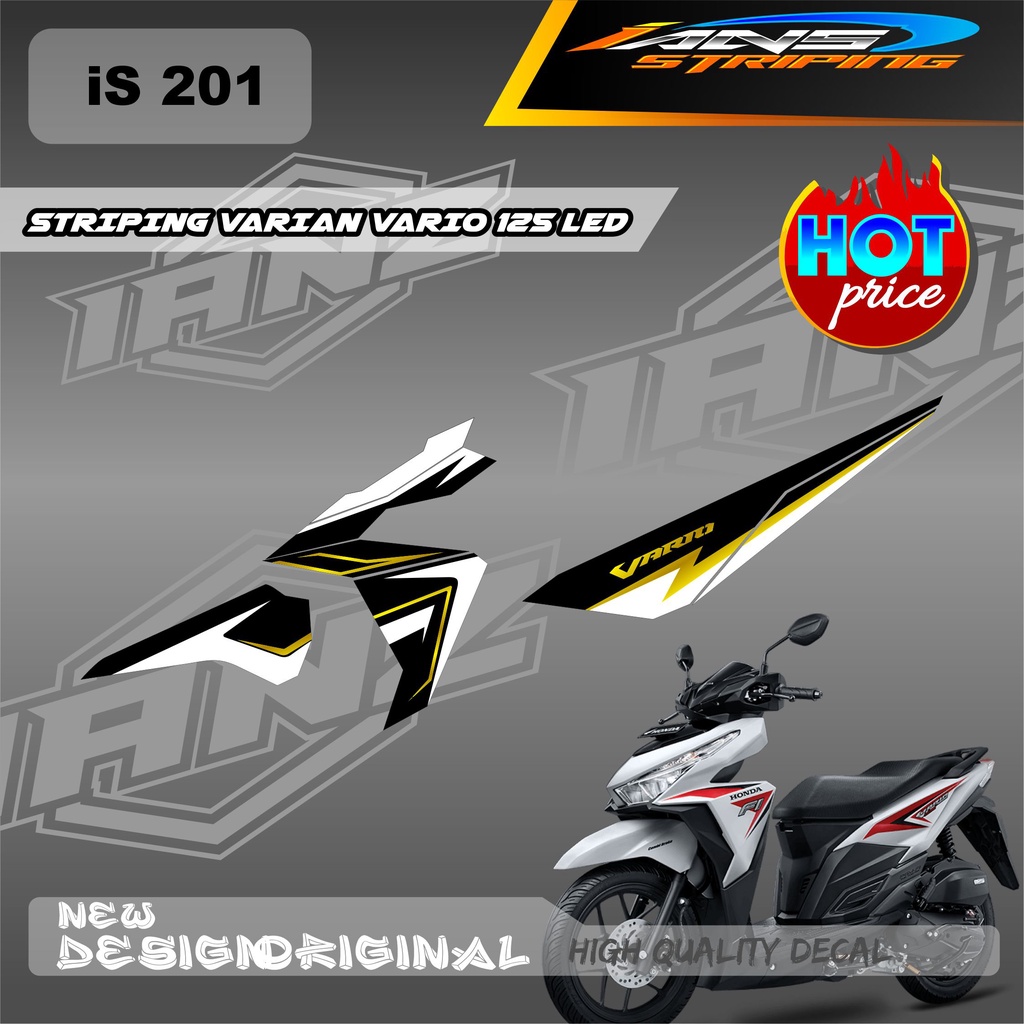 DECAL STIKER VARIO 125 LED NEW CUSTOM VARIAN / STIKER MOTOR HONDA VARIO 125 LED / STIKER KERETA VARIO 125 LED IS201