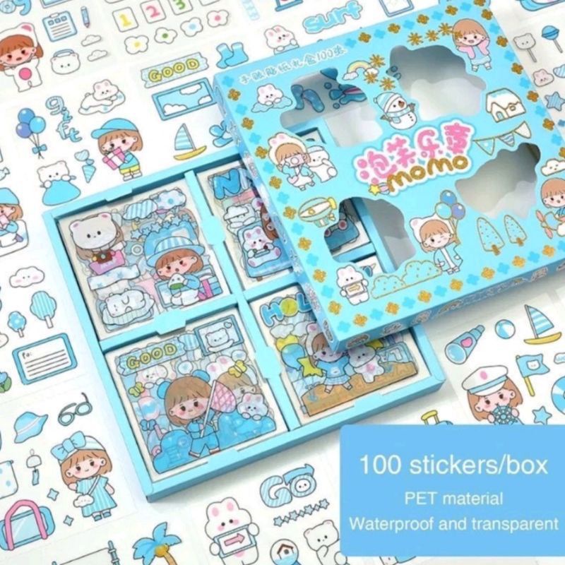 

Sticker DIY waterproof 2D / stiker tumblr momo per box