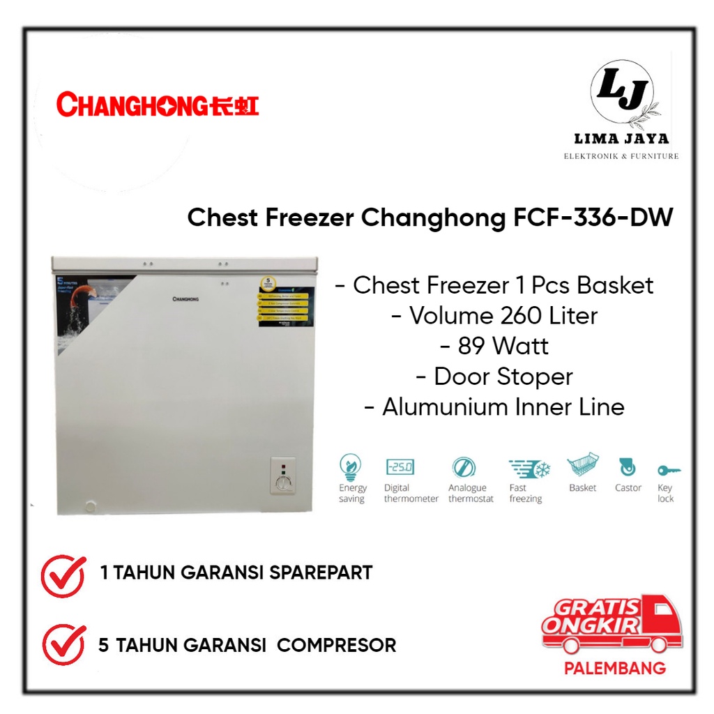 Chest Freezer Changhong FCF-336 Freezer Box Lemari Pembeku Changhong