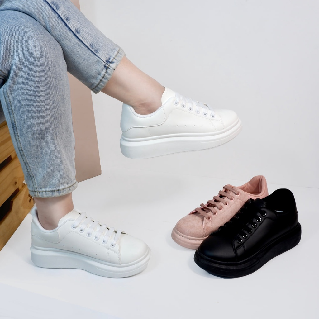 Nadilastuff Hmm Leather Sneakers Sepatu Wanita Premium Sepatu Sekolah