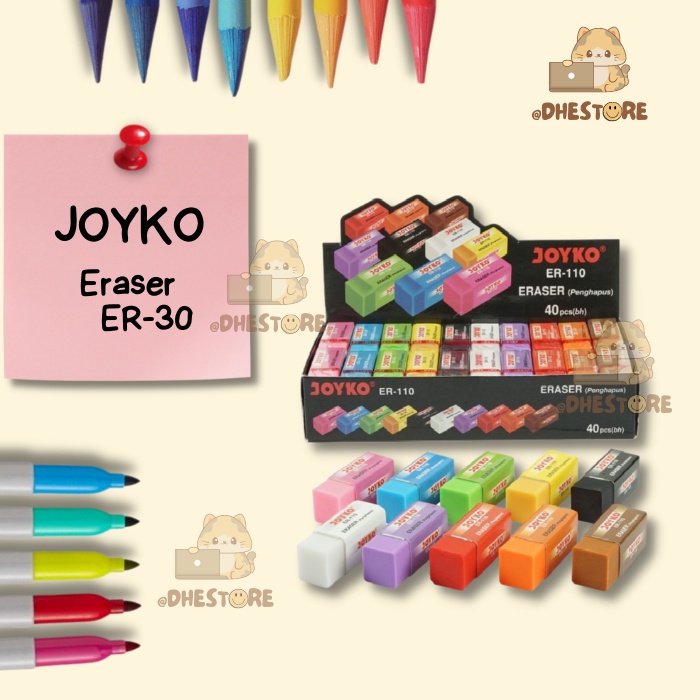 

Penghapus Joyko EB-30 Hitam / ER-30W Putih / ER-110 Warna