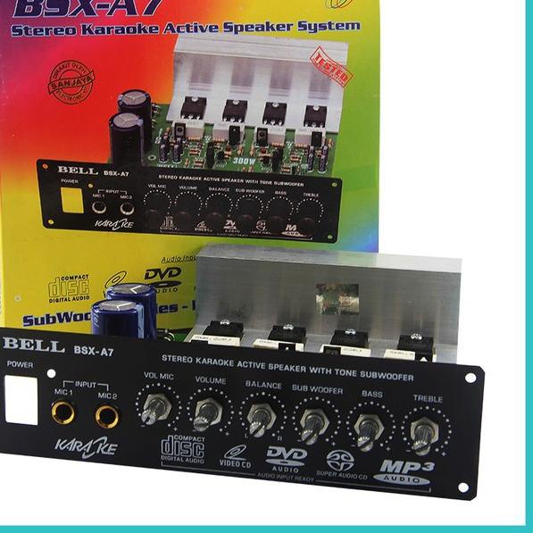 ♛ KIT POWER AKTIF STEREO MIC SUBWOOFER BSX-A7 BSX A7 AKTIVE MIK SUB KARAOKE BELL BGR ASLI ORIGINAL ♜