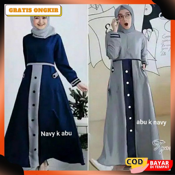 Baju Gamis Casual Remaja Import Premium Dress Pesta Kondangan Bju Muslimah Mewah Dres Syari Model Te