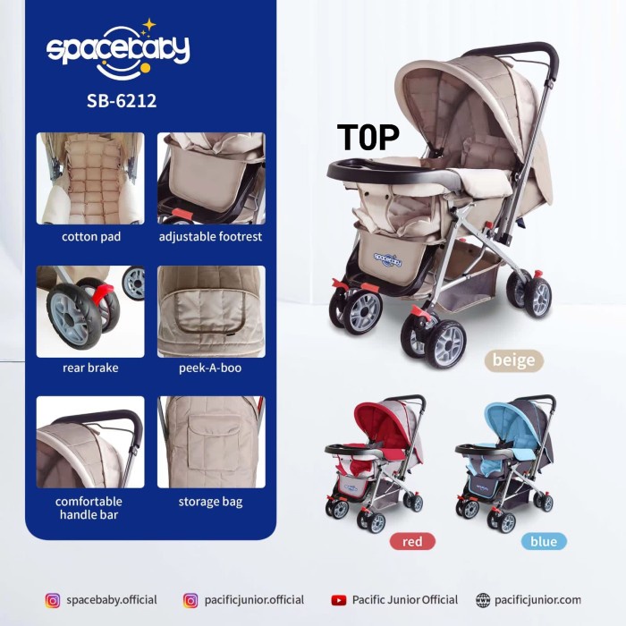 Stroller Stroller Spacebaby Sb 6212