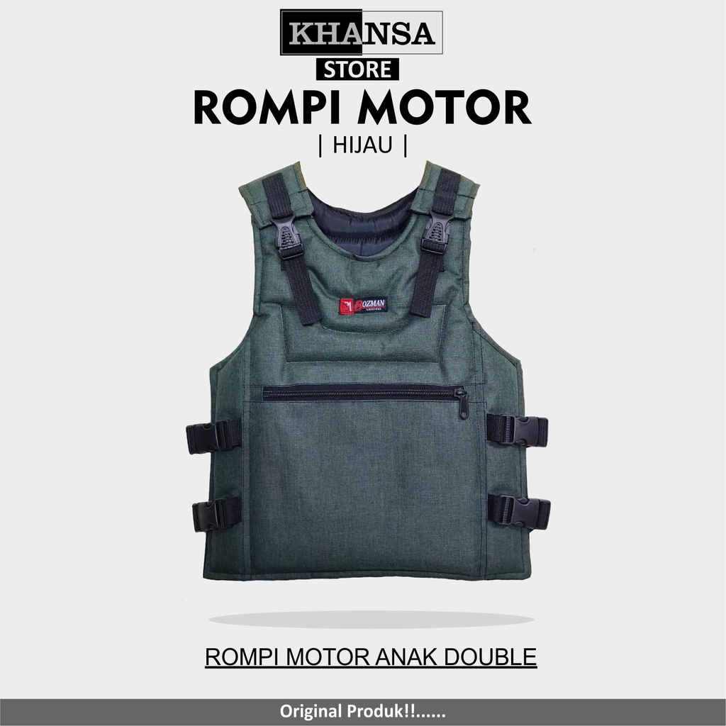 Rompi Motor Anak Loreng Abu Bagus Murah Body Protector Anti Angin