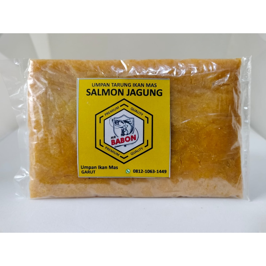 UMPAN IKAN MAS SALMON JAGUNG 70 GRAM / UMPAN IKAN MAS GACOR / UMPAN IKAN MAS PRAKTIS