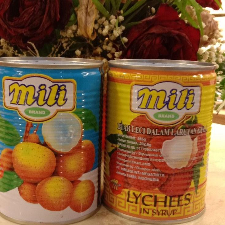 

New Deal Mili Longan Mili Lychee 565 Gram, Buah Kaleng Mili