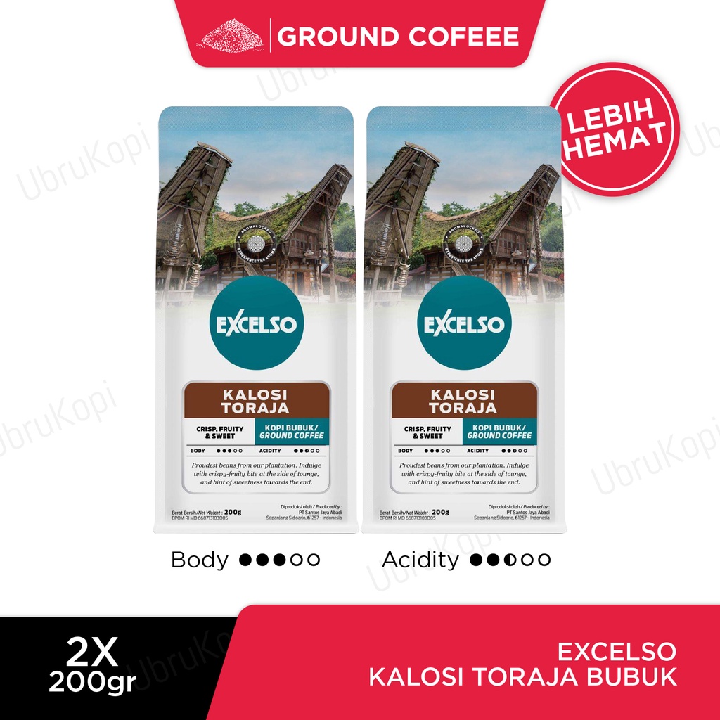 

EXCELSO KALOSI TORAJA BUBUK 200G TWIN PACK