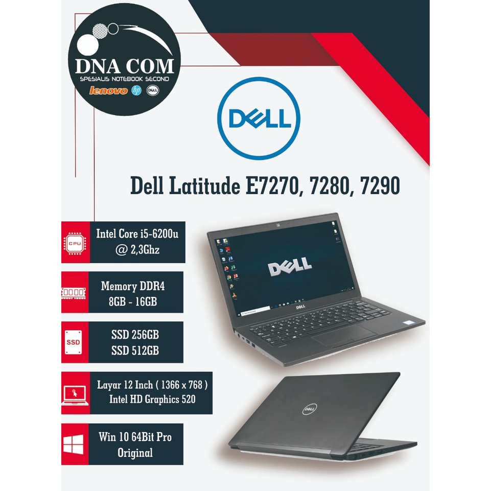 Dell Latitude E7270 | Dell 7280 | Dell 7290 Core i5 / Core i7 | Sale | Slim Dan Elegan