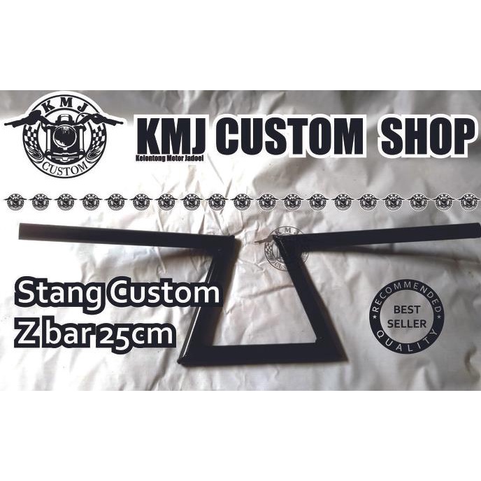 setang custom chopper x bar hitam hen04