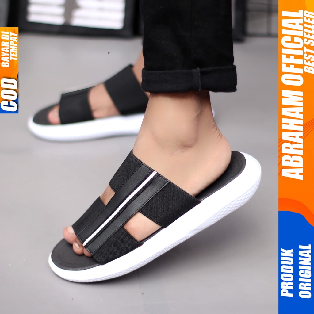 Sandal Pria Slide Casual Sendal Selop Pria Distro Original Abraham Nusa