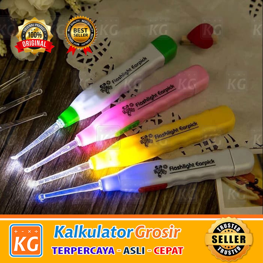 Korek Kuping Kucing LED Hewan Anjing Senter Led Nyala Earpick Flash Light Lampu Anak Souvenir