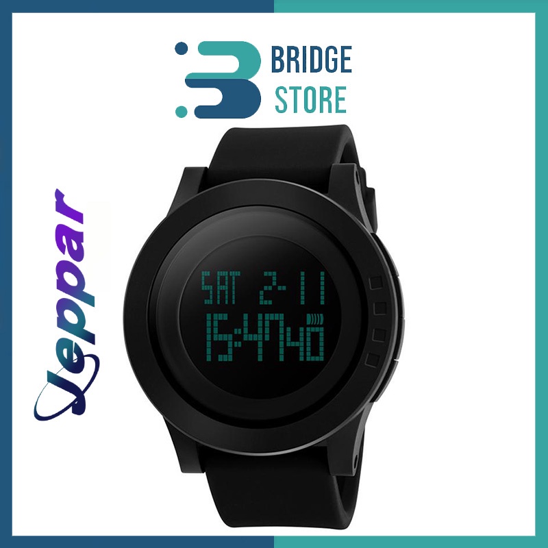 Murah - JEPPAR 1996 Jam Tangan Digital Sport Pria Water Resistant 50m With Rubber Strap Original