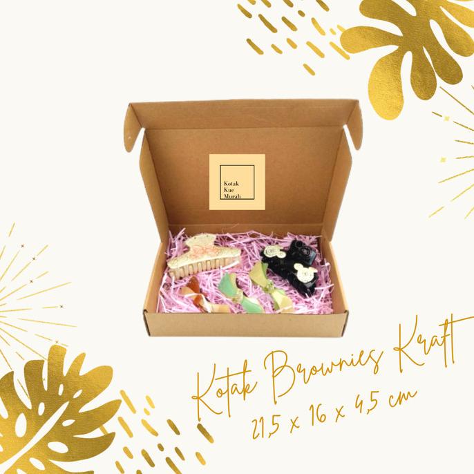 

Box Brownies/Roti/Nougat/Cake bahan Kraft ringan tebal dan kuat
