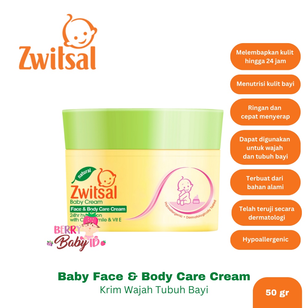 Berry Baby - Zwitsal Baby Face & Body Care Cream Krim Wajah Tubuh Bayi Anak