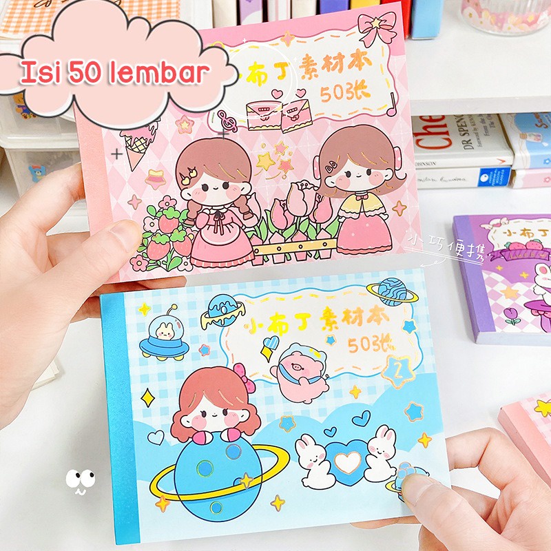 Isi 50 Lembar Sticker Buku Deco Lucu Momo Stiker Anti Air Tumblr DIY Hp Stiker Motif Kartun Lucu ala Korea Dekorasi Buku Diary Memo Journal Catatan Harian Anak Sekolah Alat Tulis Bahan Kertas Jepang Bisa Untuk Kado Ulang Tahun gift box @banyak