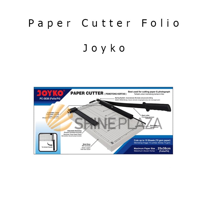 

Paper Cutter F4 Joyko PC-2638 - Alat Potong Pemotong Kertas Folio