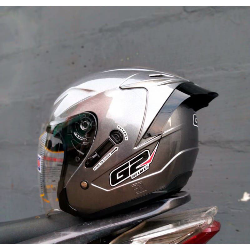 HELM G2 OPTIMEX SOLID PAKET GANTENG SPOILER,SNI