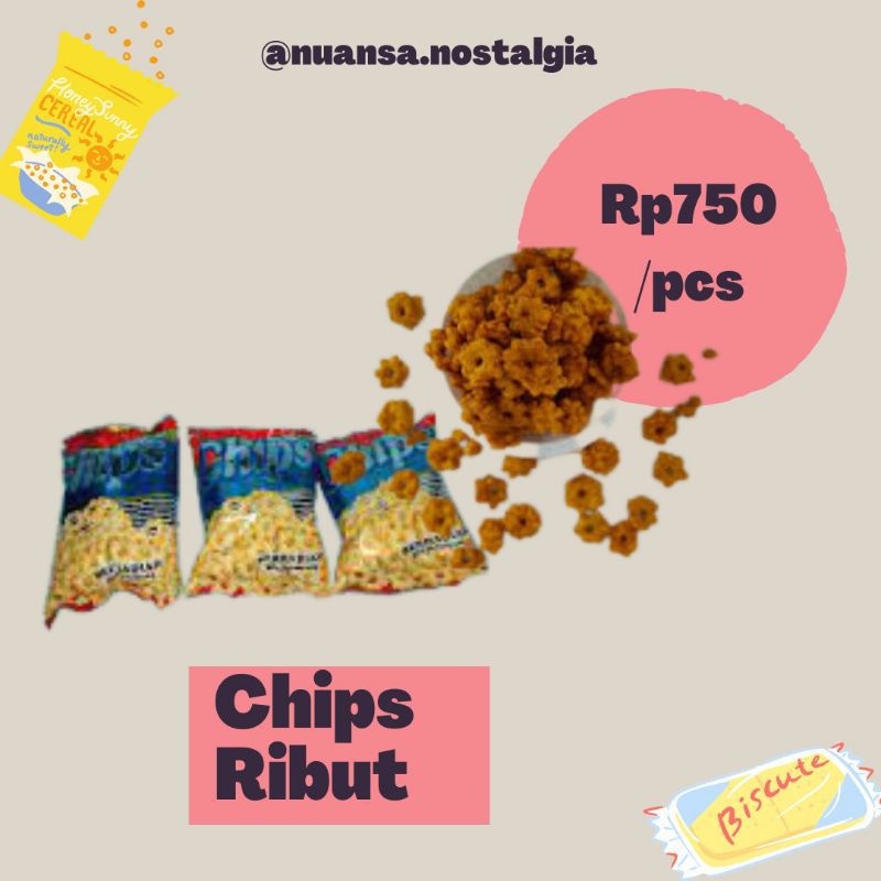 

TERMURAH! Jajan Jadul Chips Ribut