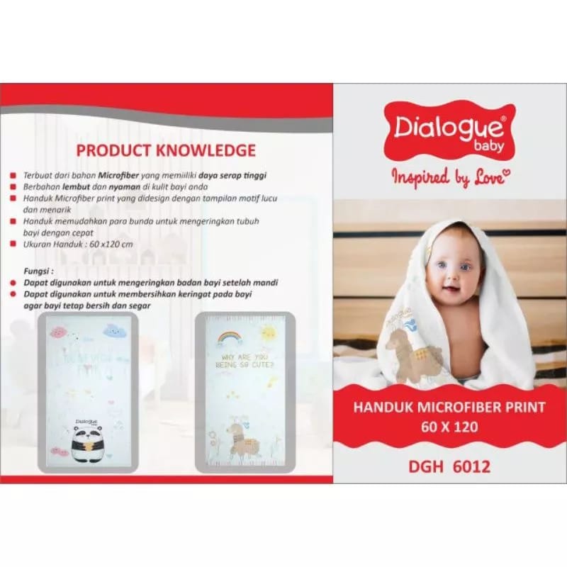 Dialogue Handuk Baby Microfiner Print 60x120 cm