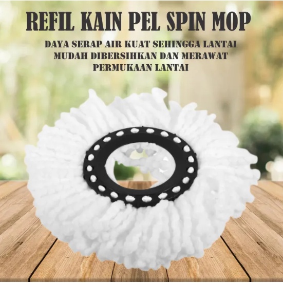 Kain Pel Refill Mop Spin | Kain Pel Lantai | Kain Pel Otomatis | Mop Refill Microfiber