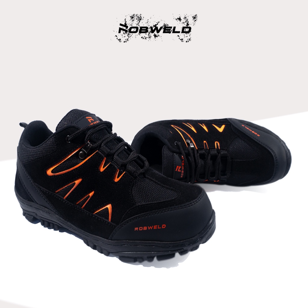 Robweld Sepatu Pria Safety Boots Pendek Low Ujung Besi