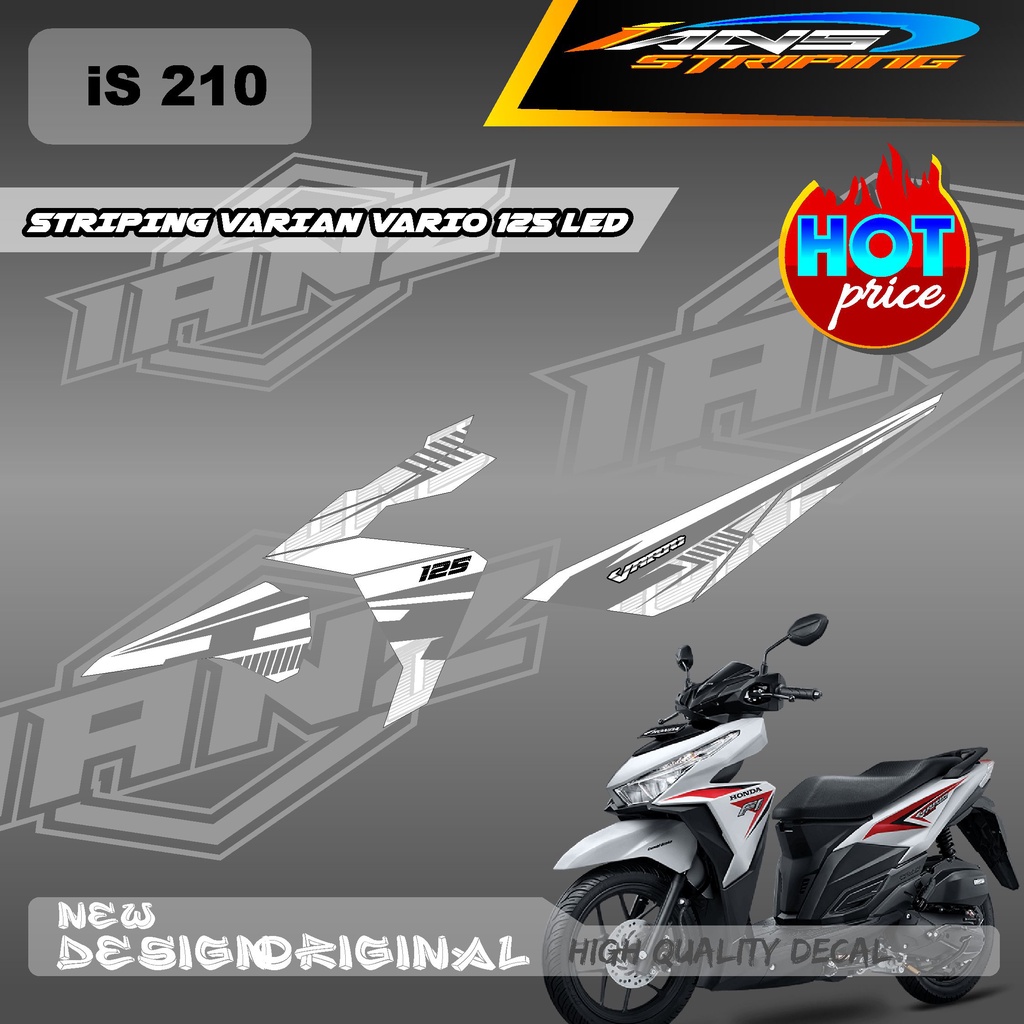 DECAL VARIO 125 LED VARIAN SIMPEL / STIKER SEMI FULL BODY HONDA VARIO 125 LED / STIKER KERETA VARIO 125 IS210