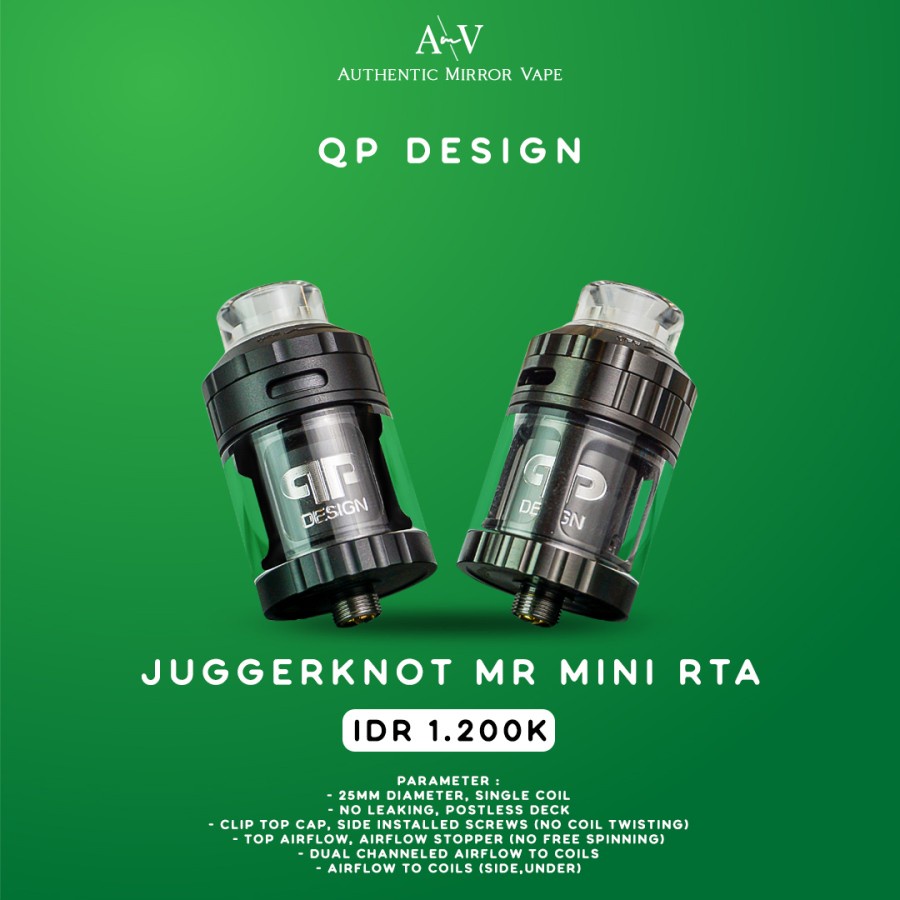 Authentic Atomizer Juggerknot Mr Rta 25MM Gold By QP Design - AT