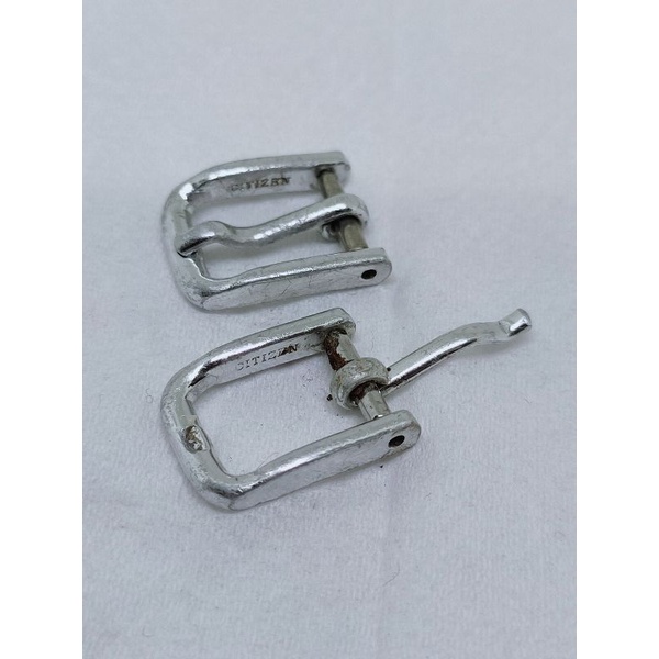 Buckle strap kulit citizen silver ladies leatherstrap watch part jam tangan antik wanita arloji klas