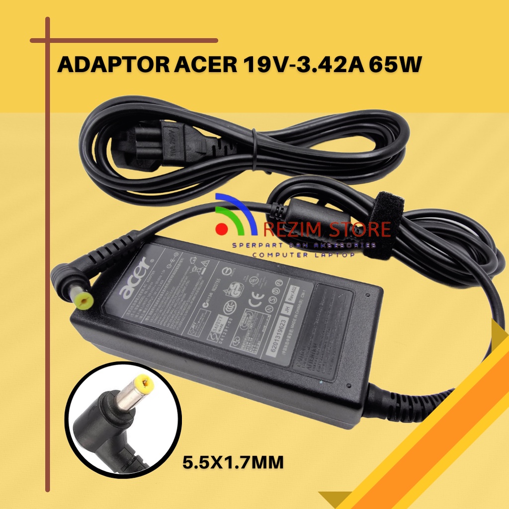 cas Adaptor Charger Laptop Acer Aspire 4739 4738 4741 4750 4736 4752 19V 3.42 A 65W 5.5*1.7Mm Acer A