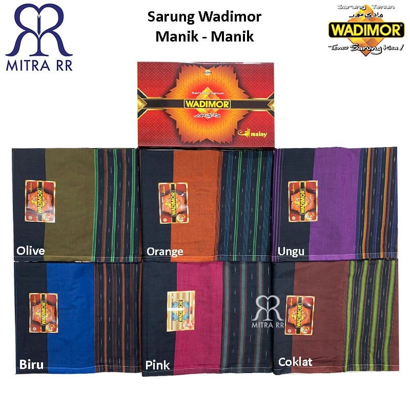 Sarung Wadimor Manik Salur Gerimis - Satuan / Grosir