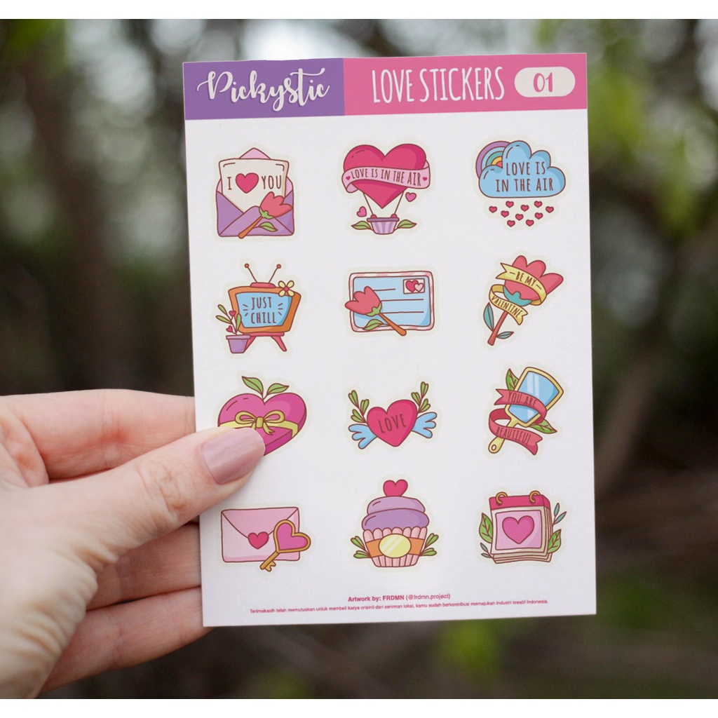 

Pickystic stiker (01-02 Love) Sticker Journal Scrapbook