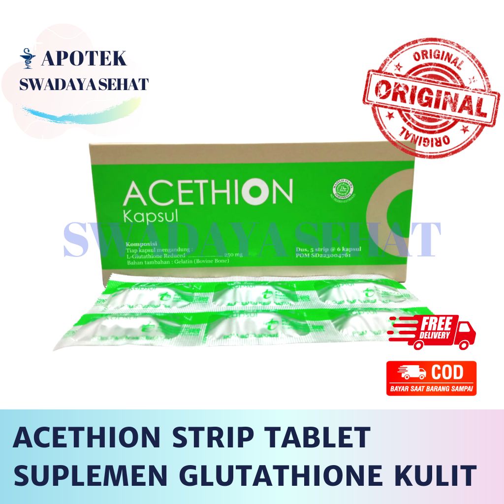ACETHION STRIP TABLET - Glutathione 250MG Suplemen Kesehatan Kulit Gluta tion
