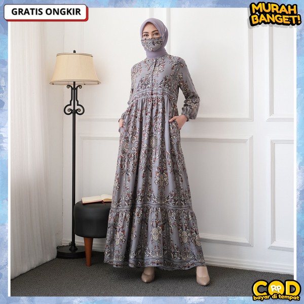 Baju Gamis Wanita Fashion Muslimah Busana Muslim Wanita Terbaru 2023 Kandel Super Premium Gamiss Sya