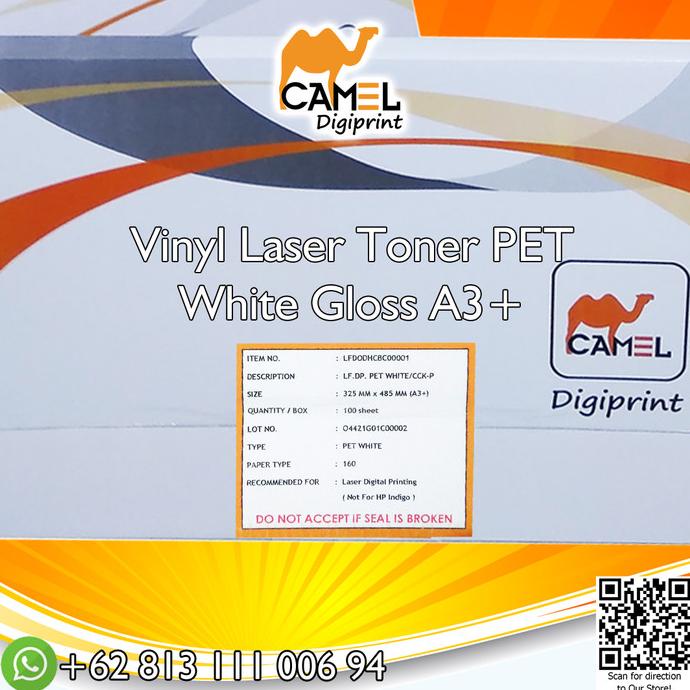 

PROMO sticker vinyl laser A3+ CAMEL DIGIPRINT White Gloss&Transparan