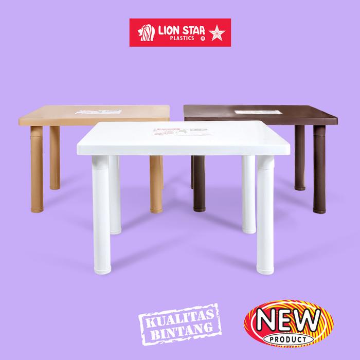 Terlaris Meja Plastik Lion Star Mf-2 Bevi Table Segi Persegi Belajar Anak Kuat